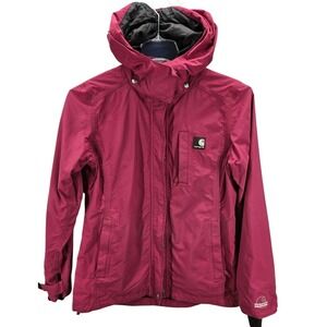 $145 Carhartt Cascade Jacket Merlot Waterproof Wind Winter Hooded Women's S